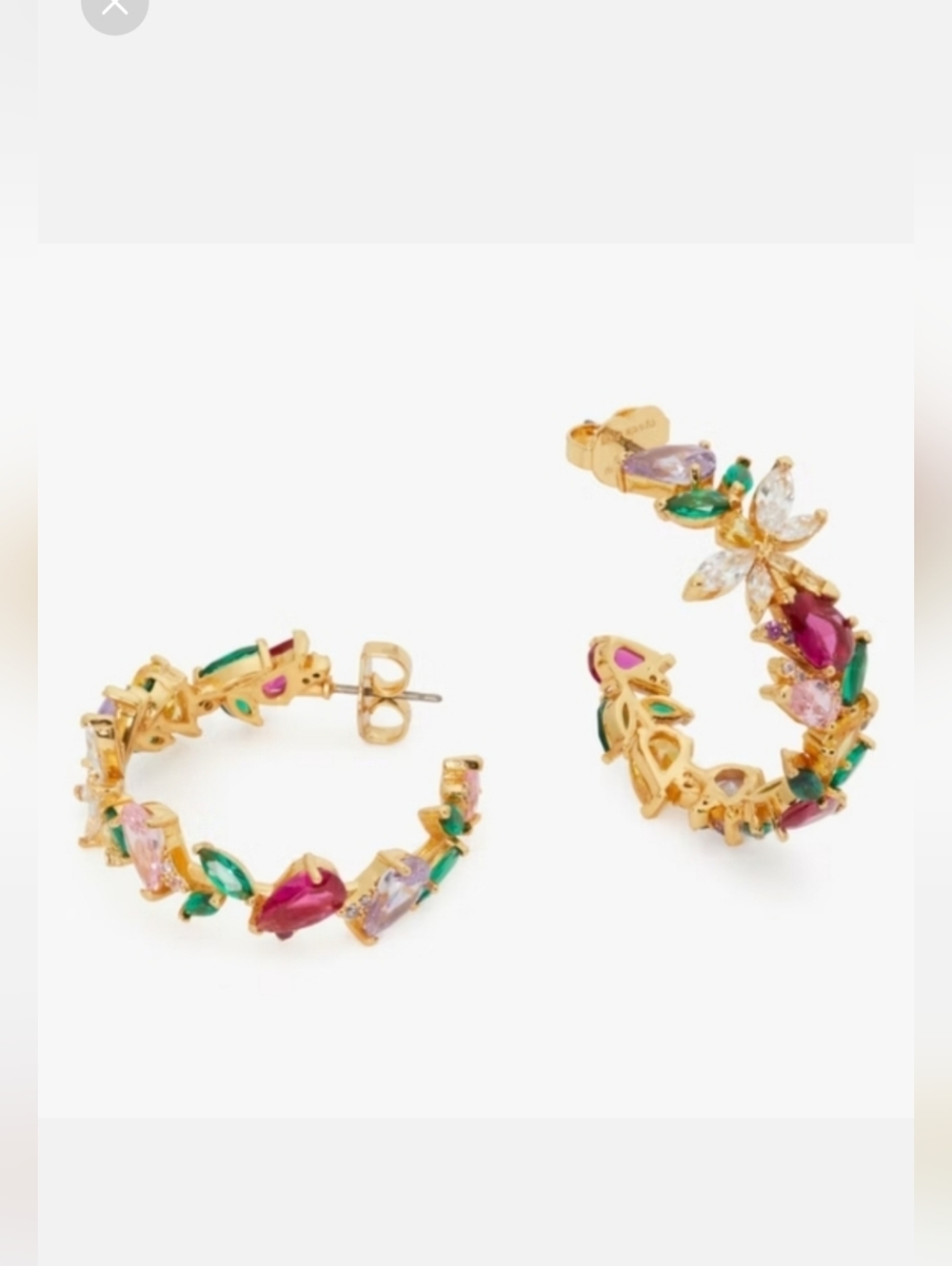 Kate Spade new york Gold-Tone Medium Multicolor Cubic Zirconia Flower